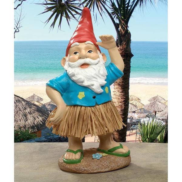 Design Toscano Hawaiian Hank Grass Skirt Gnome Statue AL60159